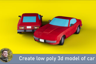 design low poly 3d models of vehicle