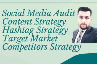 conduct social media audit and product audit report for you