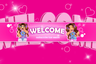 design a professional roblox youtube banner for you