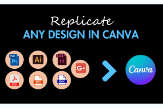 replicate any design in canva, easily editable templates