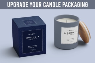make modern candle label packaging design