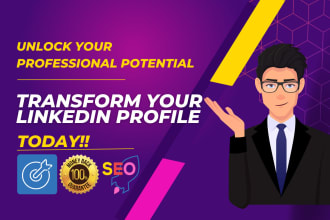 create, SEO optimize and manage your linkedin profile and pages