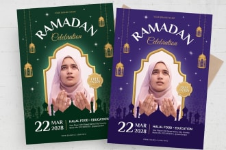make islamic flyer, poster or brochure
