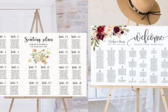 design stunning seating chart or table plan for your event