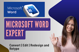 format, edit, type, retype and redesign your microsoft word file