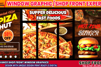 make shop front and window graphics within 24 hours