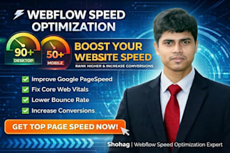 do webflow speed optimization and improve google pagespeed score