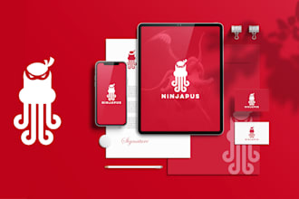 design brand logo with complete corporate brand identity