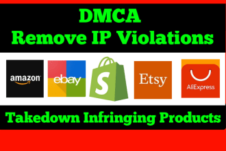 takedown copyright infringing listing on shopify,etsy,ebay amazon under dmca