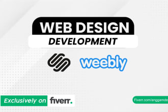 website development squarespace, weebly website