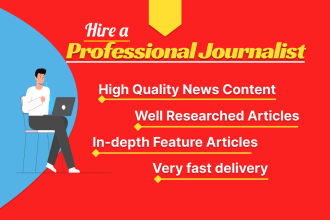 write news stories, and feature articles as a journalist