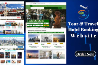 create tour, travel, and hotel booking website development services