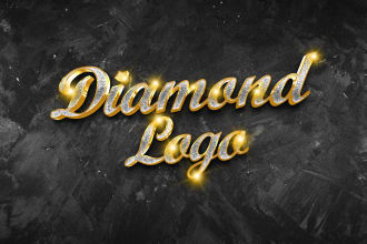 design a diamond, luxury,  feminine, glitter logo in 1 hour