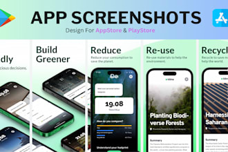 create app screenshots for play store, app store