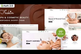 spa cosmetic ecommerce website, skin care shopify store