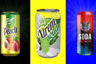 design dynamic energy drink labels and customized beverage packaging