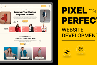 do responsive website development as front end developer