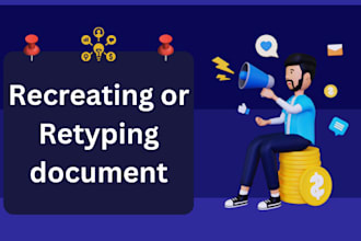 recreate or retype the scanned document