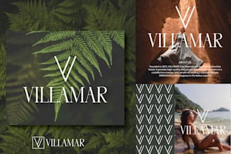 create a elegant luxury typography text logo design and branding kit