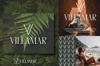 create a elegant luxury typography text logo design and branding kit