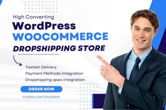 build high converting wordpress woocommerce dropshipping website online store