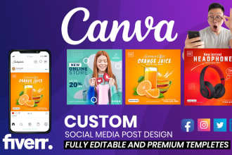 design custom canva templates and reels for high end brands