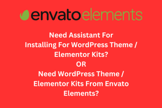 install wordpress theme, elementor kit from envato elements