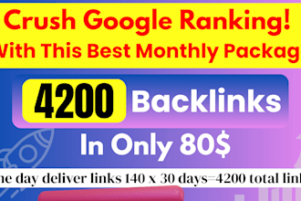 do best monthly off page SEO package in 4200 mix backlinks in month