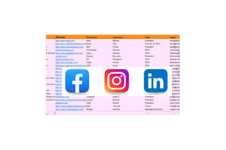 find leads from ig instagram, facebook and linkedin