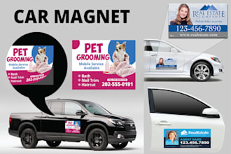 design eye catching car and truck magnets sign and door magnets