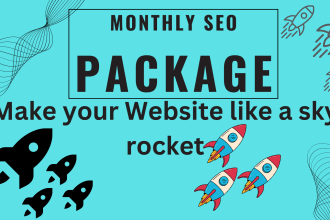 provide complete monthly SEO service with high quality white hat backlinks