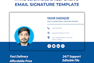 create professional clickable email signature with html code