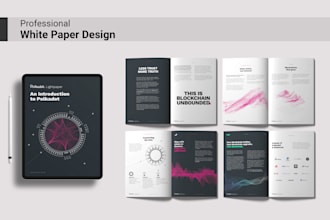 create a professional white paper design