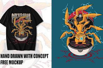 make unique t shirt design with hand drawn style