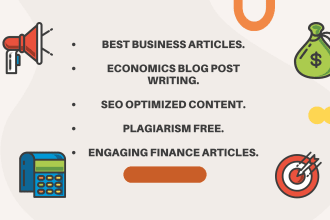 write articles and blogs about finance and economics