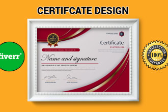do award, diploma, gift certificate design or voucher card