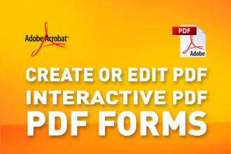 create or design and interactive fillable PDF form