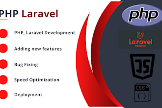develop fix and upgrade php laravel website