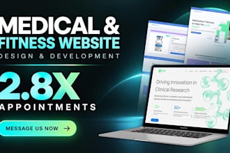do medical or fitness website design and development for clinics, gyms, coaches
