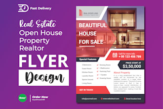 make realtor, mortgage, just sold, open house, real estate flyer design