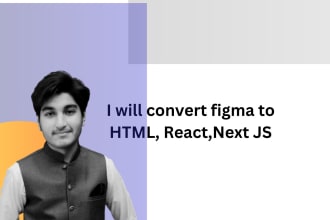 convert figma to react or  html or next js or astro or django