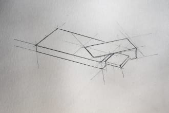 draw products conceptual sketches and industrial technical drawings