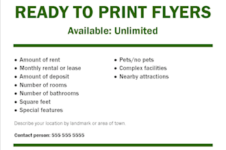 professional flyer with pull off tabs ready to print
