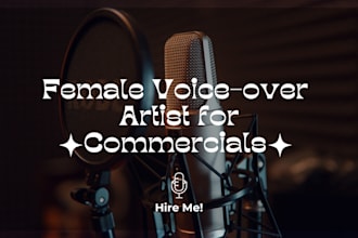 voiceover for advertisement or commercials