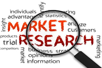 assist in online, market research and business research
