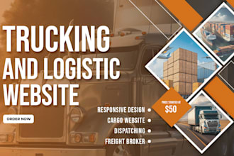 build trucking website, logistic, dispatch website