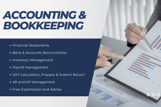 do UK bookkeeping, vat return, payroll in xero, sage