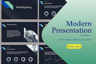 create a modern powerpoint or prezi presentation
