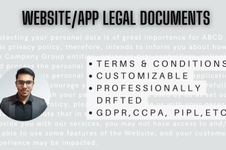 draft terms and conditions for your app or website