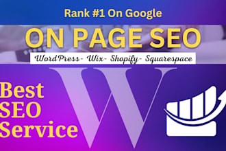 do wordpress or shopify and wix, onpage seo, and technical audit